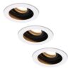 Set van 3 Laredo LED inbouwspots - GU10 - 4 Watt 345 lumen - 2700K Warm wit - Dimbaar - verzonken - Rond - Kantelbaar - IP20 Voor binnen - Wit | HOFTRONIC