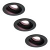 Set van 3 Laredo smart inbouwspots - Wifi + Bluetooth - RGBWW - GU10 - Kantelbaar - Google Home
