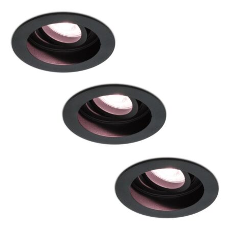 Set van 3 Laredo smart inbouwspots - Wifi + Bluetooth - RGBWW - GU10 - Kantelbaar - Google Home
