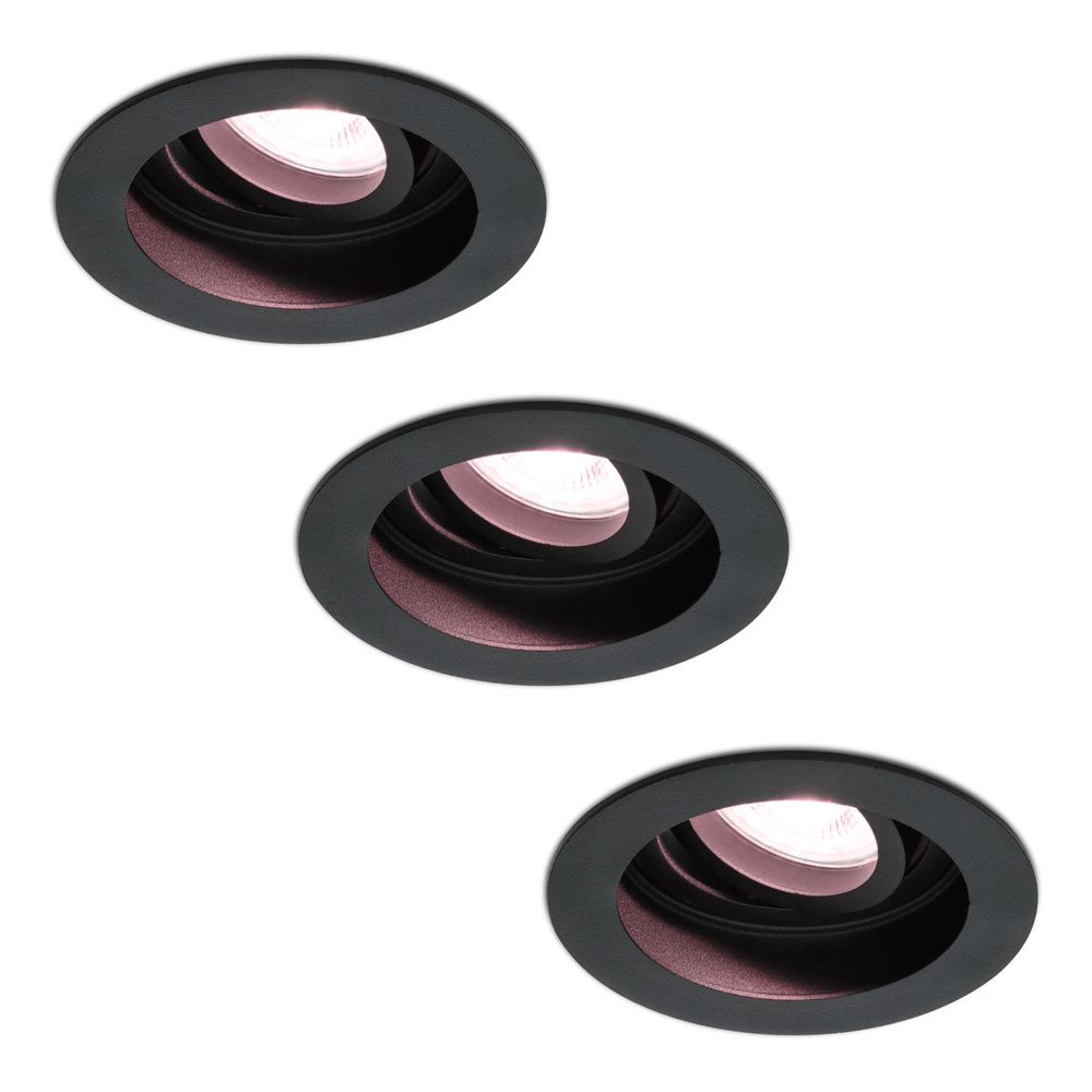 Set van 3 Laredo smart inbouwspots - Wifi + Bluetooth - RGBWW - GU10 - Kantelbaar - Google Home
