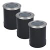 Set van 3 Lilly LED Grondspots - Dimbaar - Kantelbaar - GU10 fitting - Rond - IK10 - Tuinspot - Oprit - RVS - IP67 waterdicht | HOFTRONIC