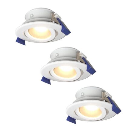 Set van 3 Lima LED inbouwspots - 4 Watt 345 Lumen - 4000K neutraal wit - GU10 - Dimbaar - Rond - Kantelbaar - IP65 Waterdicht - Wit - Voor binnen