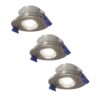 Set van 3 Lima LED inbouwspots - 4 Watt 345 Lumen - 6500K daglicht wit - GU10 - Dimbaar - Rond - Kantelbaar - IP65 Waterdicht - RVS - Voor binnen