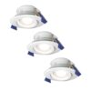Set van 3 Lima LED inbouwspots - 4 Watt 345 Lumen - 6500K daglicht wit - GU10 - Dimbaar - Rond - Kantelbaar - IP65 Waterdicht - Wit - Voor binnen