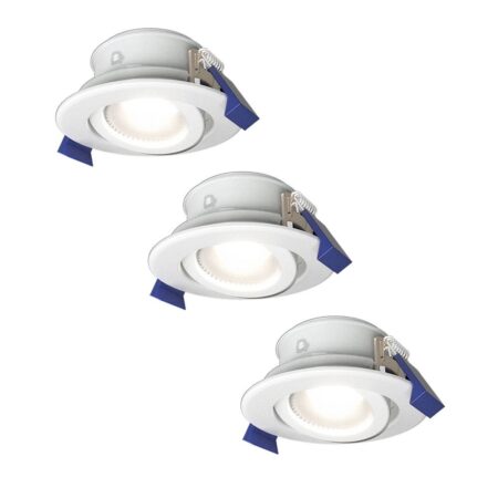 Set van 3 Lima LED inbouwspots - 4 Watt 345 Lumen - 6500K daglicht wit - GU10 - Dimbaar - Rond - Kantelbaar - IP65 Waterdicht - Wit - Voor binnen