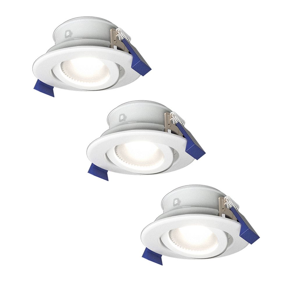 Set van 3 Lima LED inbouwspots - 4 Watt 345 Lumen - 6500K daglicht wit - GU10 - Dimbaar - Rond - Kantelbaar - IP65 Waterdicht - Wit - Voor binnen