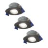 Set van 3 Lima LED inbouwspots - 4 Watt 345 Lumen - 6500K daglicht wit - GU10 - Dimbaar - Rond - Kantelbaar - IP65 Waterdicht - Zwart - Voor binnen