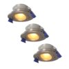 Set van 3 Lima LED inbouwspots - 4 Watt 345 lumen - 2700K Warm wit - GU10 - Dimbaar - Rond - Kantelbaar - IP65 Waterdicht - RVS - Voor binnen