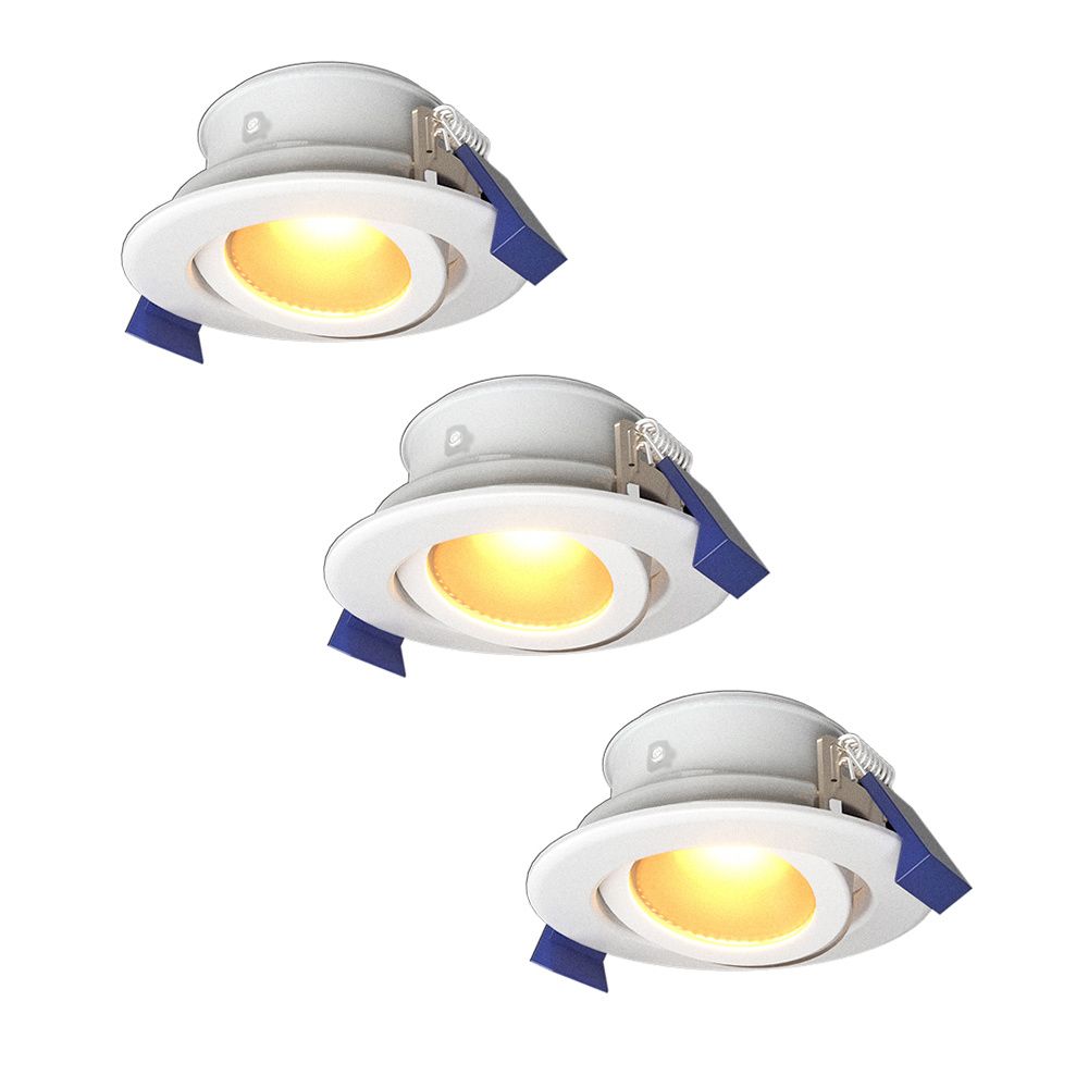 Set van 3 Lima LED inbouwspots - 4 Watt 345 lumen - 2700K Warm wit - GU10 - Dimbaar - Rond - Kantelbaar - IP65 Waterdicht - Wit - Voor binnen