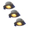 Set van 3 Lima LED inbouwspots - 4 Watt 345 lumen - 2700K Warm wit - GU10 - Dimbaar - Rond - Kantelbaar - IP65 Waterdicht - Zwart - Voor binnen