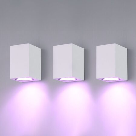 Set van 3 Marion - Smart WiFi+Bluetooth LED wandlampen kubus - Incl. 5
