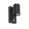 Set van 3 Mason Wandlampen - 4000K neutraal wit - Bewegingssensor en Schemerschakelaar - Zwart - IP44 Waterdicht - Wandspot voor binnen en buiten | HOFTRONIC