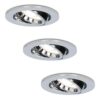 Set van 3 Maya LED inbouwspots - 4 Watt 345 Lumen - 6500K Daglicht wit - GU10 - Dimbaar - Rond - Kantelbaar - IP20 voor binnen - Chroom | HOFTRONIC