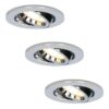 Set van 3 Maya LED inbouwspots - 4 Watt 345 lumen - 2700K Warm wit - GU10 - Dimbaar - Rond - Kantelbaar - IP20 voor binnen - Chroom | HOFTRONIC