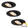 Set van 3 Miro LED inbouwspot - Extra plat 58mm - 3