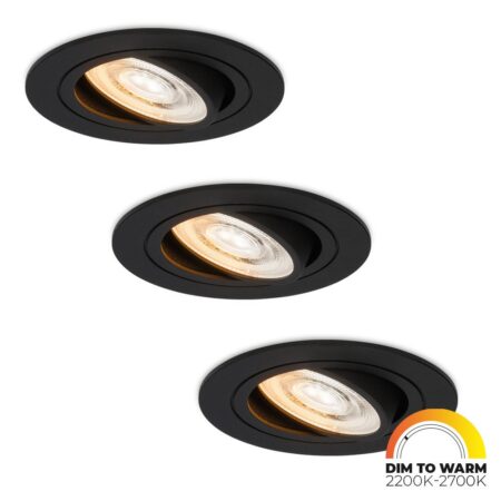 Set van 3 Miro LED inbouwspot - Extra plat 58mm - 3