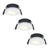 Set van 3 Napels LED inbouwspots Extra Plat (39mm) - 360° Kantelbaar - 8 Watt 570 Lumen - Dimbaar - IP65 Waterdicht voor Badkamer