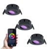 Set van 3 Napels smart inbouwspots - IP65 Waterdicht - 8 Watt 600 Lumen - Kantelbaar - Wifi + Bluetooth - RGBWW - Google Home