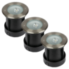 Set van 3 Oblique LED Grondspots buiten - XL Ø15cm - 20° Stralingshoek - 4000K neutraal wit - 8W 350lm - Tuinspot - RVS - IP67 waterdicht | V-TAC