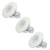 Set van 3 Pavo - Platte LED ipbouwspots met lage inbouwdiepte 12mm - 3 Watt 300 Lumen - 2700K Warm wit - Dimbaar - Rond - Meubelspot - IP44 waterdicht - Wit | HOFTRONIC
