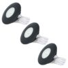 Set van 3 Pavo - Platte LED ipbouwspots met lage inbouwdiepte 12mm - 3 Watt 300 Lumen - 2700K Warm wit - Dimbaar - Rond - Meubelspot - IP44 waterdicht - Zwart | HOFTRONIC