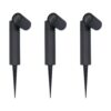 Set van 3 Pinero Dimbare LED prikspot - GU10 - Kantelbaar - Dimbaar - Tuinspot - Pinspot - IP65 Waterdicht - Zwart | HOFTRONIC