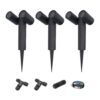 Set van 3 Pinero Dubbel LED prikspot - Kantelbaar - Dimbaar - GU10 - IP65 waterdicht - Zwart - Tuinspot - Pinspot - Inclusief installatiemateriaal (Kabel & connector) | HOFTRONIC