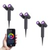 Set van 3 Pinero - Dubel Smart LED Prikspot - IP65 waterdicht - 11 Watt 690 Lumen - RGBWW - GU10 - Wifi + Bluetooth - IP65 Waterdicht - Bestuurbaar via app - Google Home