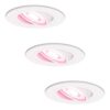 Set van 3 Pittsburg Smart inbouwspots - 4.8 Watt 345 Lumen - Wifi + Bluetooth - RGBWW - GU10 - Google Home