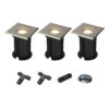 Set van 3 Ramsay LED Grondspot - Dimbaar - Vierkant - GU10 - 4W 345lm - 4000K neutraal wit - RVS - IP67 waterdicht - Tuinspot - Oprit - Inclusief installatiemateriaal (Kabel & connector) | HOFTRONIC