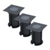 Set van 3 Ramsay LED Grondspots - Vierkant - Dimbaar - GU10 - Excl. Lichtbron - Tuinspot - Zwart - IP67 waterdicht - Overrijdbaar voor de Oprit