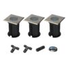 Set van 3 Ramsay LED Grondspots - Vierkant - RVS - GU10 fitting - Excl. lichtbron - IP67 waterdicht - Tuinspot - Oprit - Inclusief installatiemateriaal (Kabel & connector) | HOFTRONIC