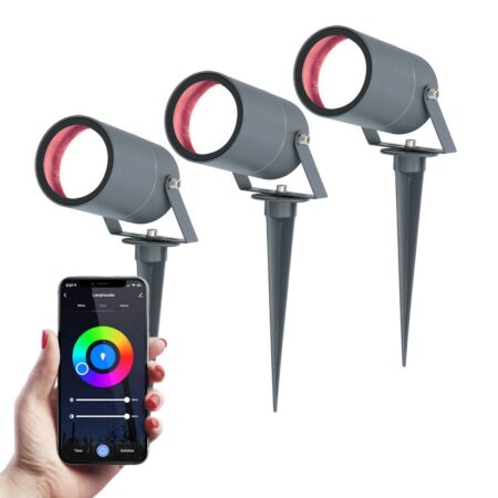 Set van 3 Spikey Smart prikspots - RGBWW - Wifi + Bluetooth - 5