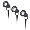 Set van 3 Sydney LED prikspots - Dimbaar - Kantelbaar - GU10 4 Watt 345 Lumen - 6500K daglicht wit - IP64 Waterdicht - Zwart | HOFTRONIC