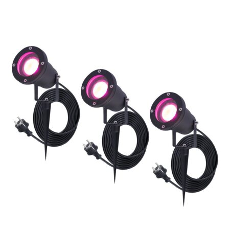 Set van 3 Sydney Smart prikspots - RGBWW - Wifi + Bluetooth - 5