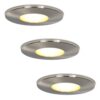Set van 3 Vegas - LED Inbouwspots - 4 Watt 345 lumen - 2700K Warm wit - GU10 - Dimbaar - Rond - IP44 voor badkamer