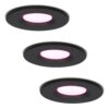 Set van 3 Venezia Smart inbouwspots - IP65 waterdicht - 6 Watt 450 lumen - Wifi + Bluetooth - RGBWW - Google Home