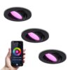 Set van 3 Vienna - Smart inbouwspot - IP65 waterdicht - 6 Watt 450 Lumen - Wifi + Bluetooth - RGBWW - GU10 - Google Home