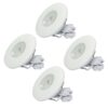 Set van 4 Pavo - Platte LED ipbouwspots met lage inbouwdiepte 12mm - 3 Watt 300 Lumen - 2700K Warm wit - Dimbaar - Rond - Meubelspot - IP44 waterdicht - Wit | HOFTRONIC