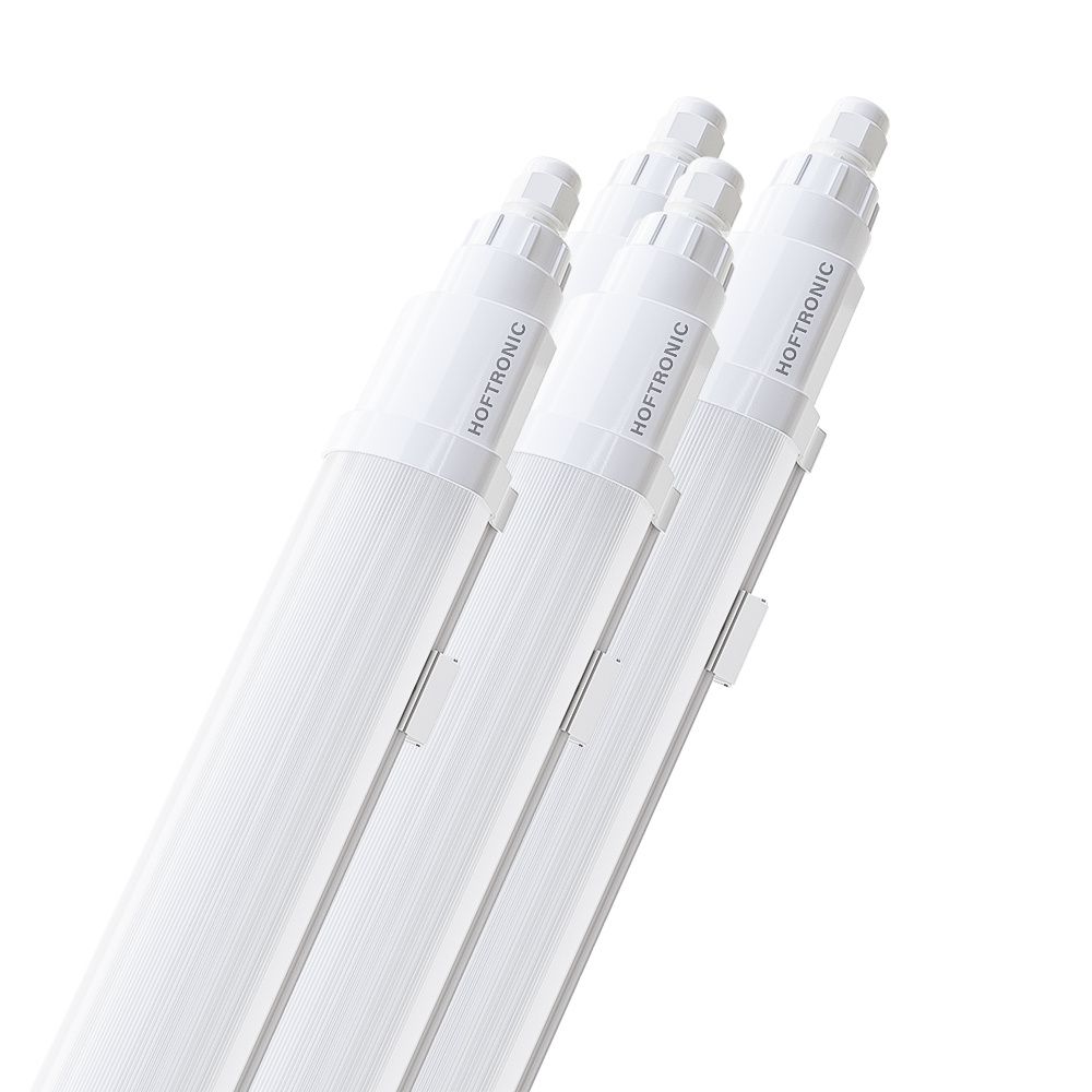 Set van 4 Q-Series LED TL Armaturen 60cm - 18 Watt 2160 Lumen vervangt 72 Watt - 120lm/W - 6500K daglicht wit licht - Gereedschapsloos Koppelbaar - IK08 - IP65 Waterdicht - Tri-proof plafondverlichting | HOFTRONIC