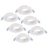 Set van 6 Balos LED Inbouwspots - Kantelbaar - Diameter 90mm - Rond - GU10 Fitting inbouwarmatuur - IP20 voor binnen - Wit | HOFTRONIC