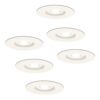 Set van 6 Bari LED inbouwspot - 4 Watt 345 Lumen - 6500K daglicht wit - GU10 - Dimbaar - Rond - IP64 Waterdicht - Wit - Voor binnen