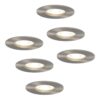 Set van 6 Bari LED inbouwspots - 4 Watt 345 Lumen - 4000K neutraal wit - GU10 - Dimbaar - Rond - IP64 Waterdicht - RVS - Voor binnen