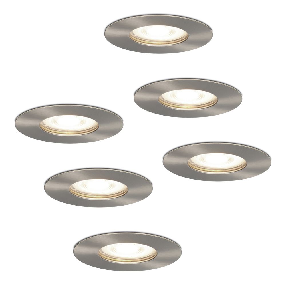 Set van 6 Bari LED inbouwspots - 4 Watt 345 Lumen - 4000K neutraal wit - GU10 - Dimbaar - Rond - IP64 Waterdicht - RVS - Voor binnen