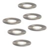 Set van 6 Bari LED inbouwspots - 4 Watt 345 Lumen - 6500K daglicht wit - GU10 - Dimbaar - Rond - IP64 Waterdicht - RVS - Voor binnen