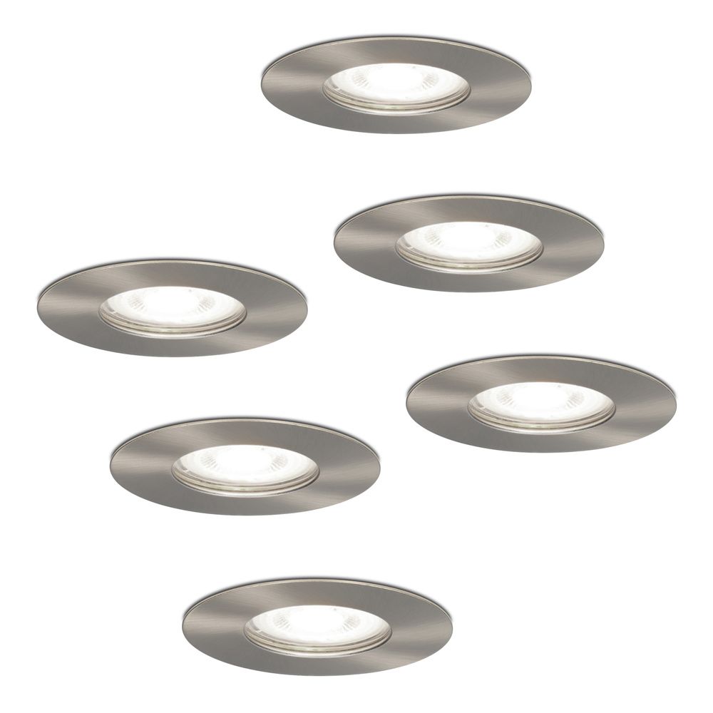 Set van 6 Bari LED inbouwspots - 4 Watt 345 Lumen - 6500K daglicht wit - GU10 - Dimbaar - Rond - IP64 Waterdicht - RVS - Voor binnen