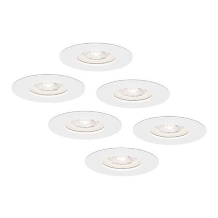 Set van 6 Bari LED inbouwspots extra plat 58mm - 3