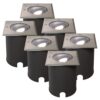 Set van 6 Cody LED Grondspots RVS - GU10 4