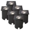 Set van 6 Cody LED Grondspots Zwart - GU10 4