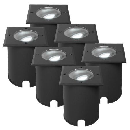 Set van 6 Cody LED Grondspots Zwart - GU10 4